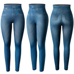 Women's "Jeggings" High Waisted Fake-Jeans