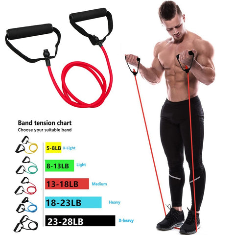 Unisex 5 Levels Resistance Bands with Handles